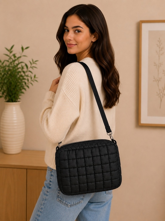 Handbags - 💖 Valentino Orlandi Black Quilted Crossbody Bag – New With Tags 💖